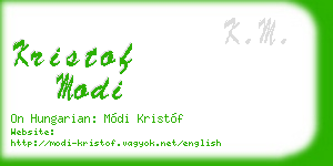 kristof modi business card