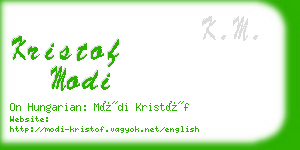 kristof modi business card